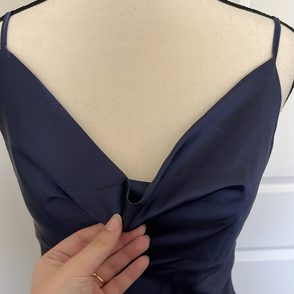 Blue Cowl Neck Adjustable Mini Dress 💖 - Picture 8 of 13